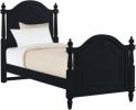 Black Antique With Stripe Bed 5323 Twin Low Post Panel Bed From Design Center Furniture Store of Orange County CA