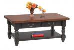 48" Ellington Walnut/Ebony Coffee Table By Winners Only USA   From Design Center Furniture Store of Orange County CA