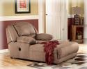 1960304 Duraplush - Mocha Pressback 2- Arm Chaise By Ashley Furniture HS From Design Center Furniture Store of Orange County CA