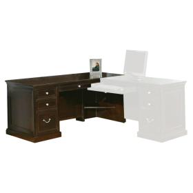 Right Hand Facing Keyboard Return for 68" Executive Desk in Espresso