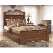 Fairbrooks Estate - Reddish Brown 4 Piece Bed Set (King)