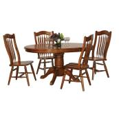 60" Vintage Oak Table w/1-18" Leaf