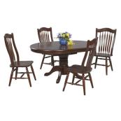60" Vintage Chocolate Table w/1-18" Leaf
