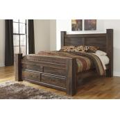 Quinden - Dark Brown 4 Piece Bed Set (King)