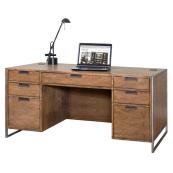 Executive Desk in Rustic Wire Brushed Ash