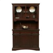 48" Vintage Chocolate Buffet & Hutch