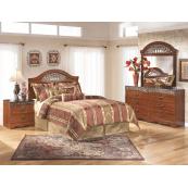 Fairbrooks Estate - Reddish Brown 5 Piece Bedroom Set